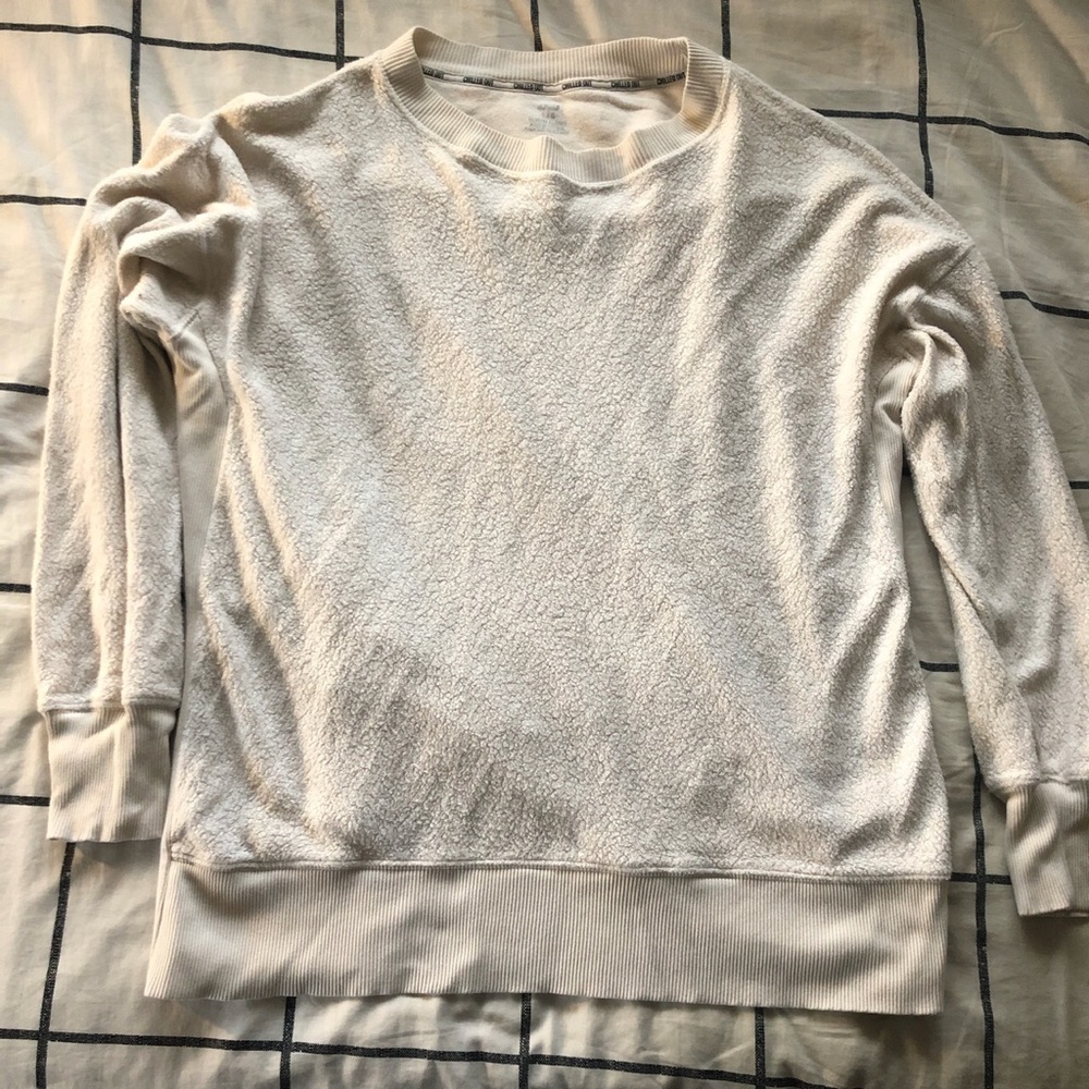 fuzzy aerie crewneck